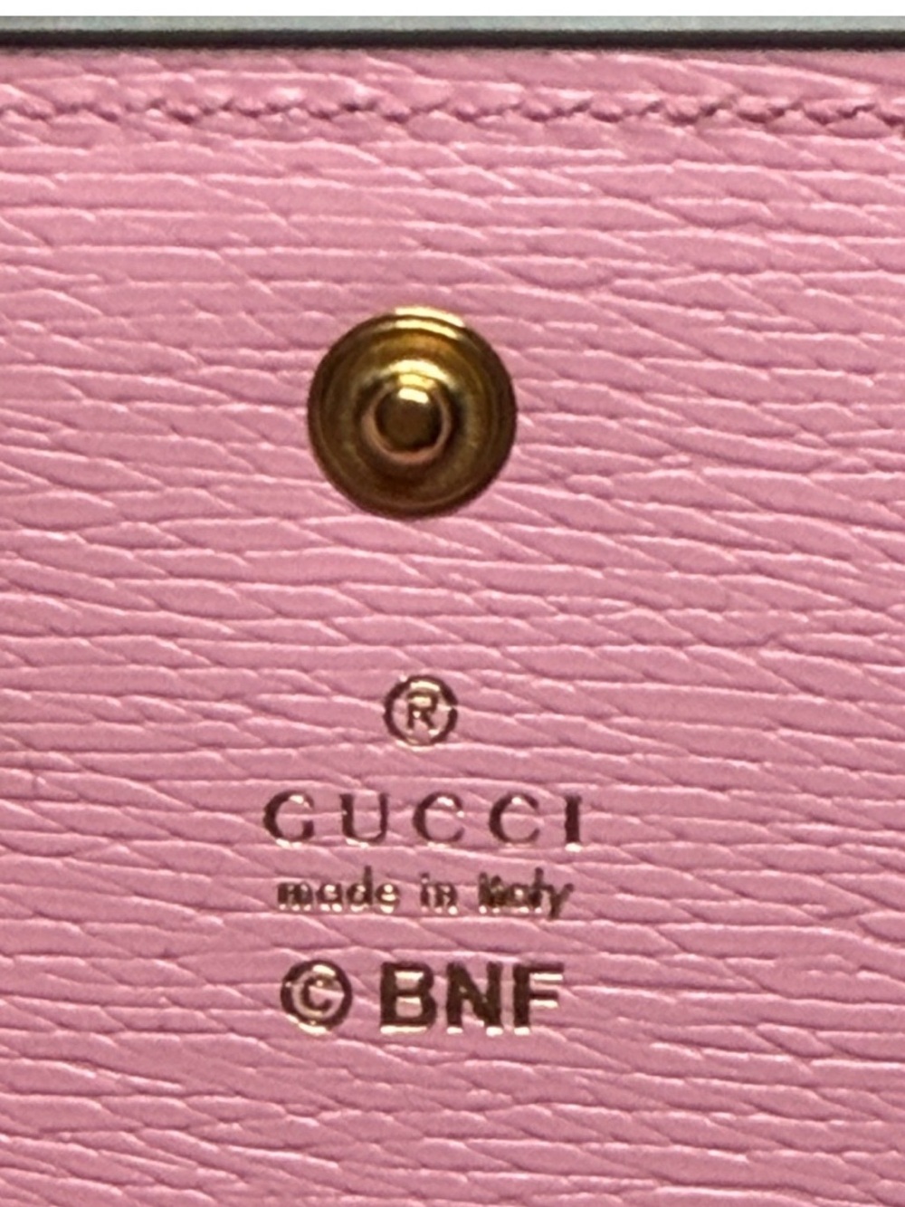 Gucci + Bananya Pink Leather Bi-Fold Compact Wallet - Picture 6 of 6